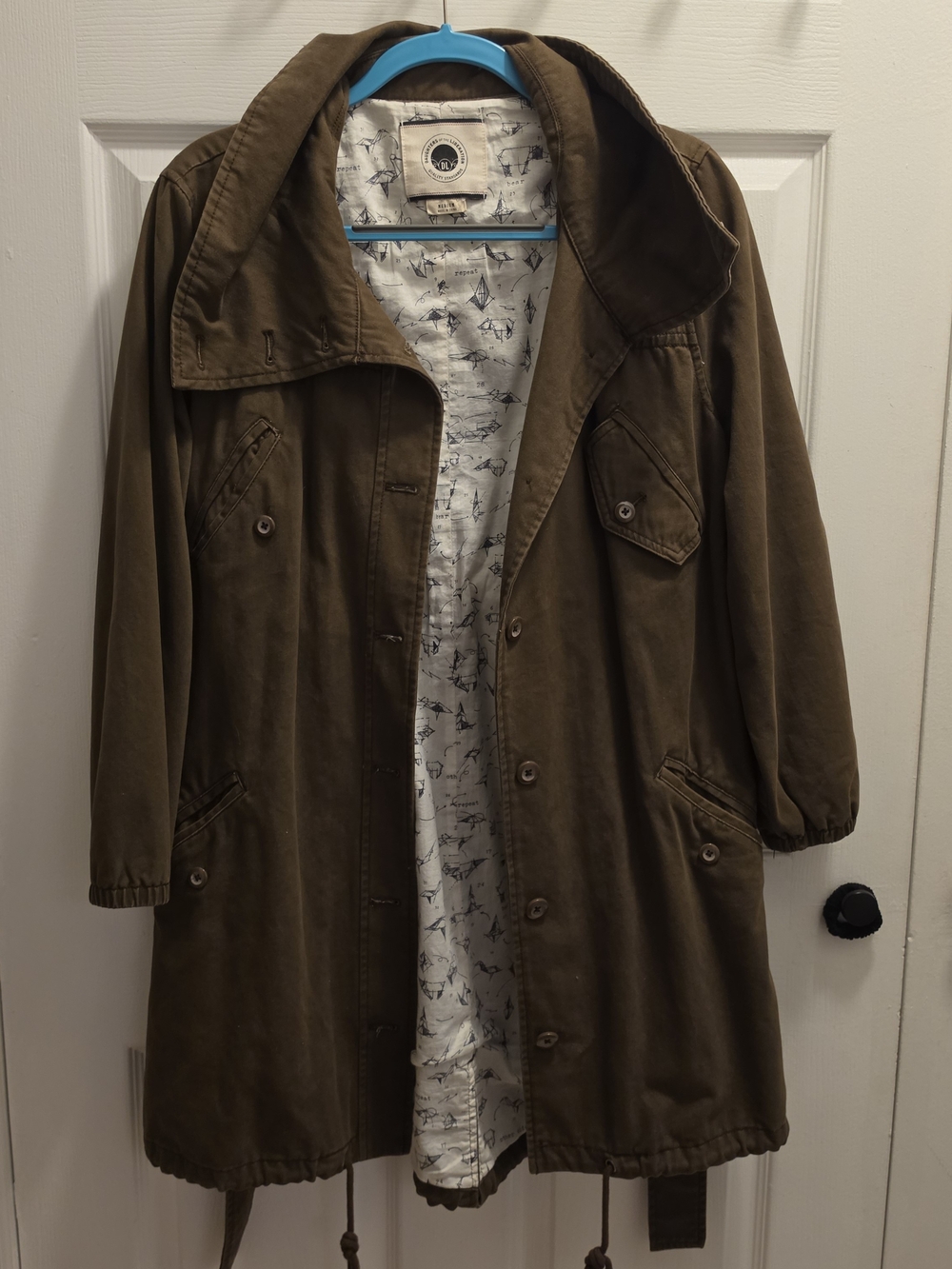 Anthropologie- Daughters Of The Liberation Women's Brown Utility Trench Coat